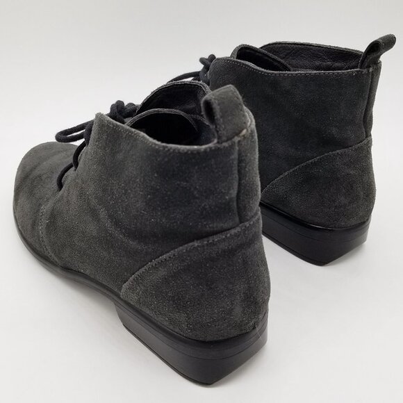 Naot Women's 9-9.5 Levanto Ankle Boots 40 Lace Up Comfort Dark Gray Suede $225 - Picture 5 of 16
